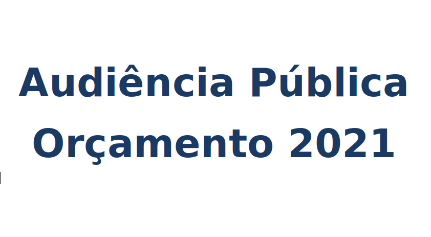 Audiência Pública sobre a proposta de orçamento para 2021